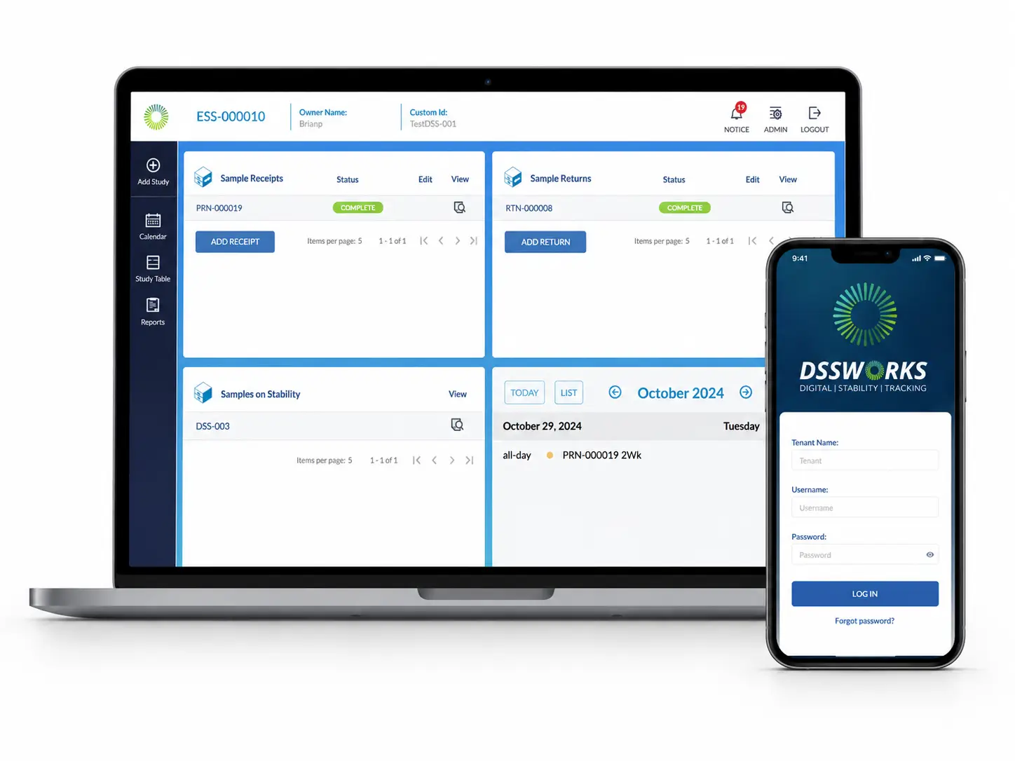 DSSWorks stability sample management software